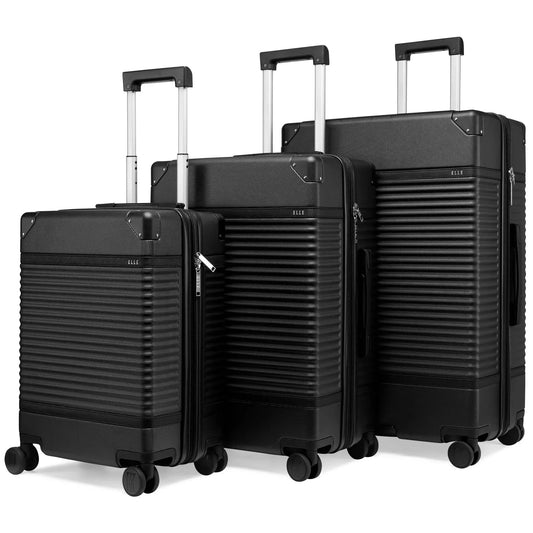 Belleville 3 Piece Expandable Retro Luggage Set Travellty