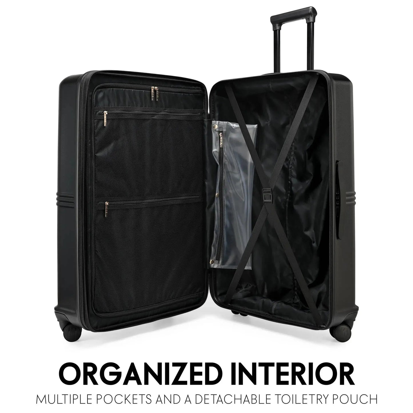 Expedition 3 Piece Expandable Polycarbonate Luggage Set Travellty