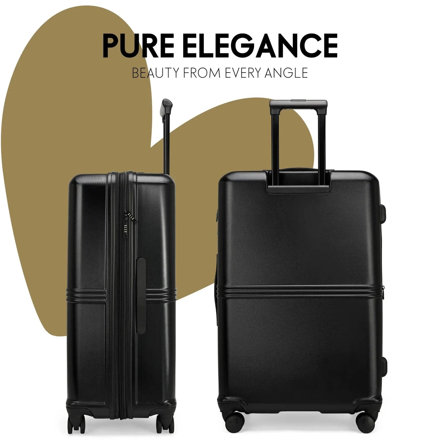 Expedition 3 Piece Expandable Polycarbonate Luggage Set Travellty