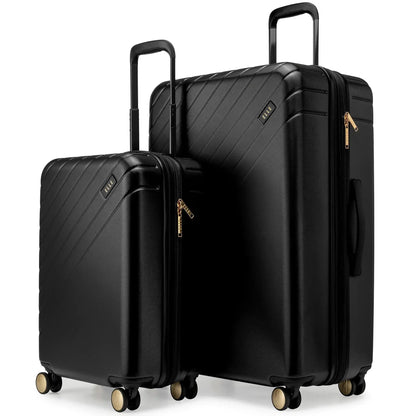 Louvre 2 Piece Expandable Polycarbonate Luggage Set Travellty
