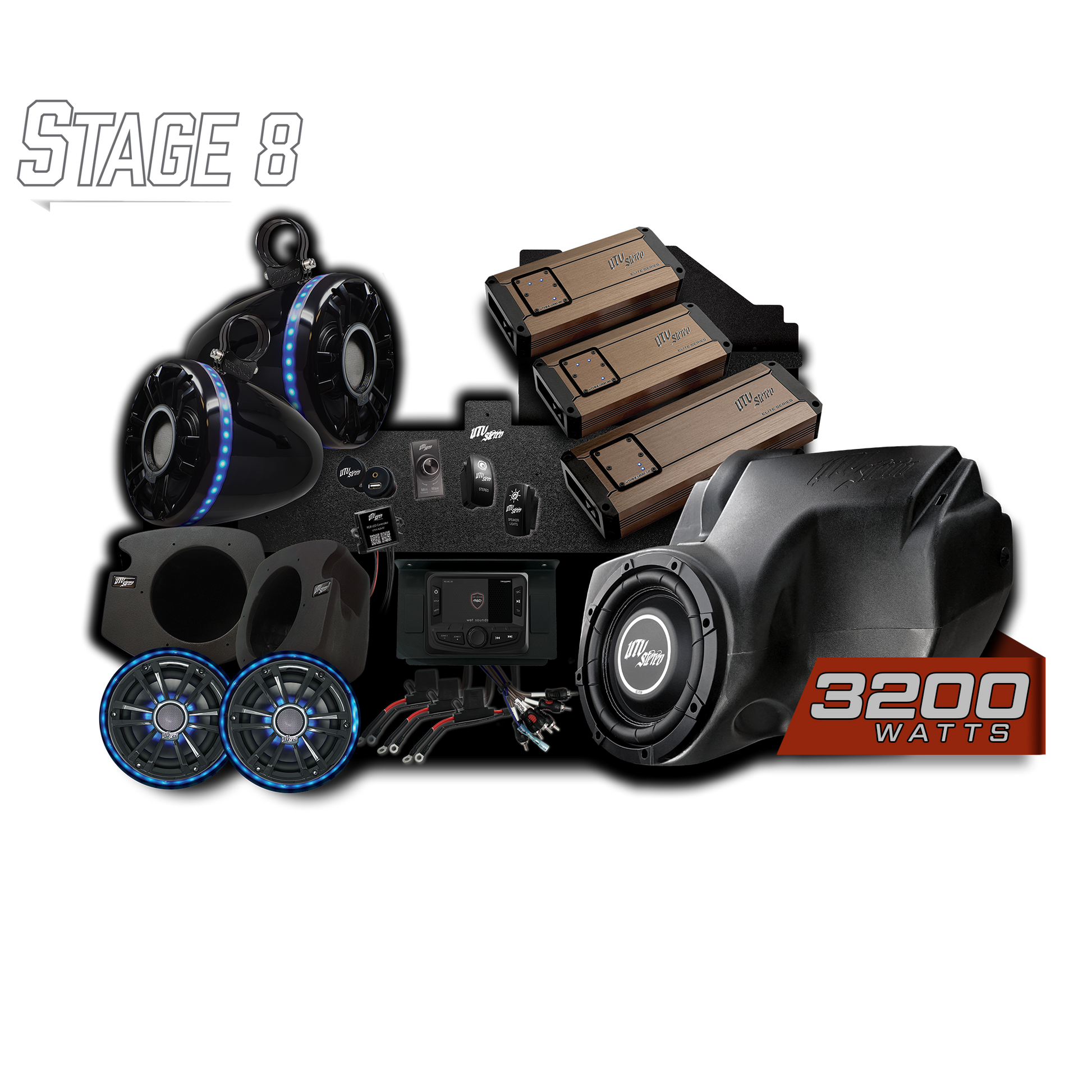 RZR® Elite Series Stage 8 Stereo Kit | UTVS-RZR-S8-E Dunes 2 Dezert SXS