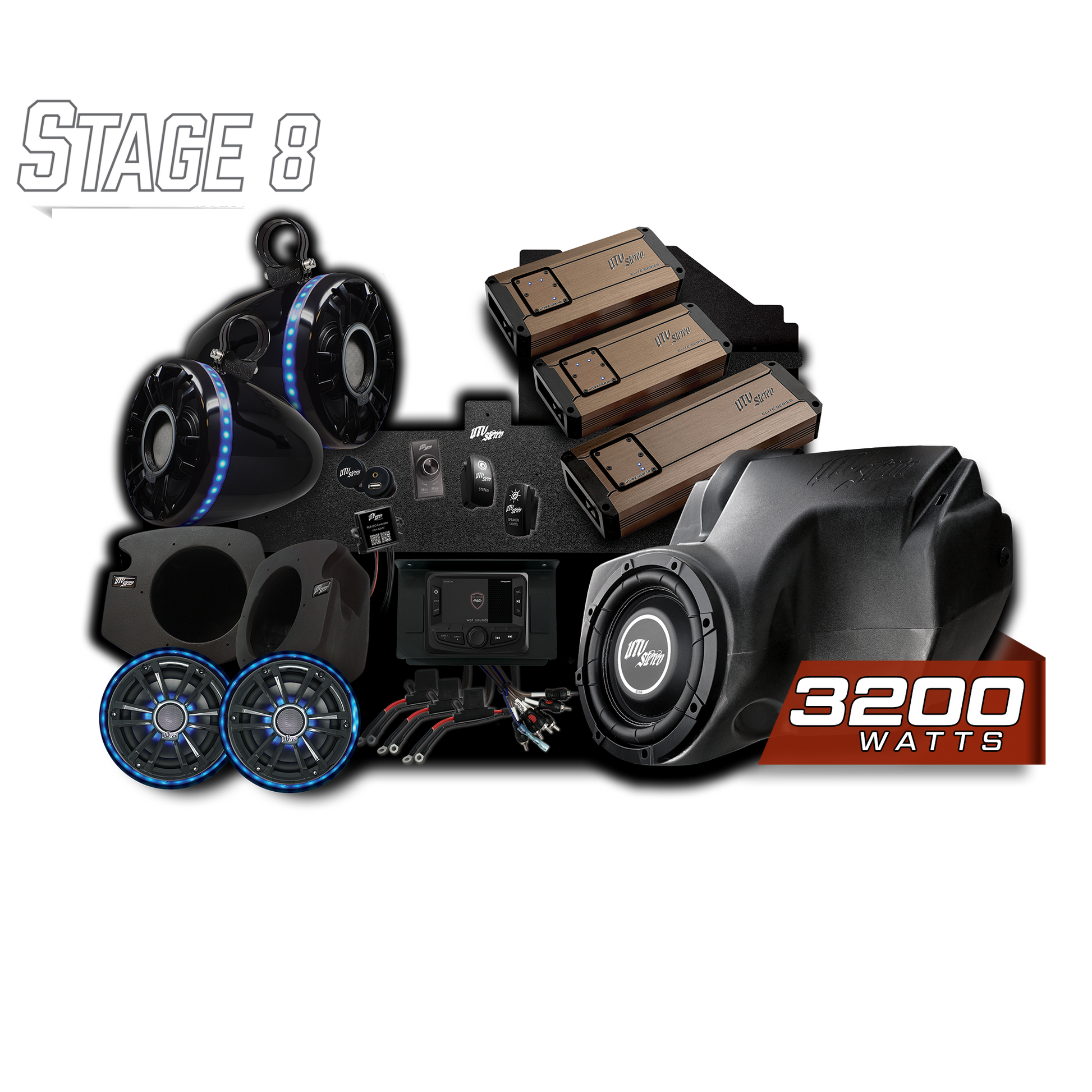 RZR® Elite Series Stage 8 Stereo Kit | UTVS-RZR-S8-E Dunes 2 Dezert SXS