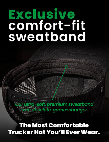 Cross Trucker Hat Rectangle Leather  |  Black Christian Snapback Haka Hat