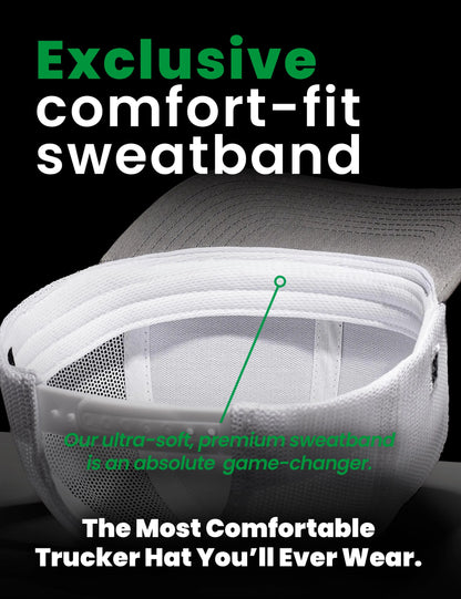 Cross Trucker Hat  |  Gray White Christian 3D Puff Snapback Haka Hat