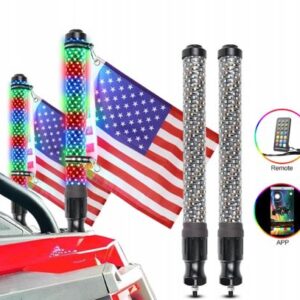D2D Fat Boy LED Whips – Bluetooth & Remote Control - Get it from Bo