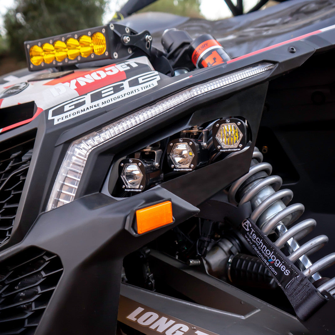 Baja Designs Can-Am X3 Headlight Kit S1 Spot W/C Headlight Kit Dunes 2 Dezert SXS