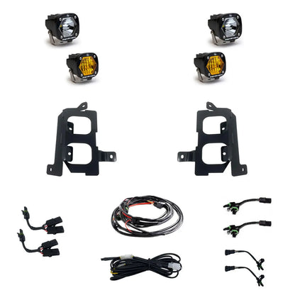 Baja Designs S1 Dual Fog Pocket Light Kit | 19-22 GMC Sierra 1500 Dunes 2 Dezert SXS