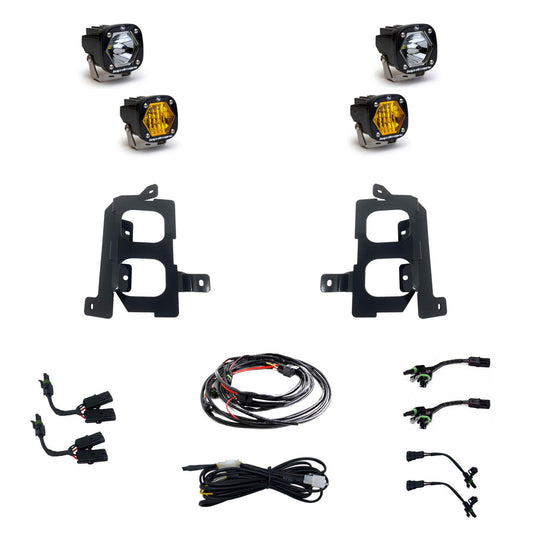 Baja Designs S1 Dual Fog Pocket Light Kit | 19-22 GMC Sierra 1500 Dunes 2 Dezert SXS