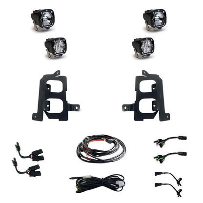 Baja Designs S1 Dual Fog Pocket Light Kit | 19-22 GMC Sierra 1500 Dunes 2 Dezert SXS