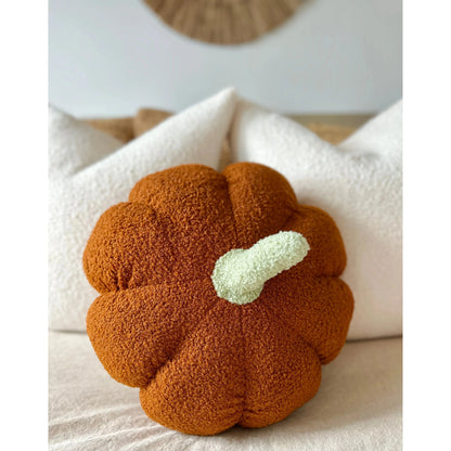 Jumbo Sherpa Orange Pumpkin Pillow Busa Designs