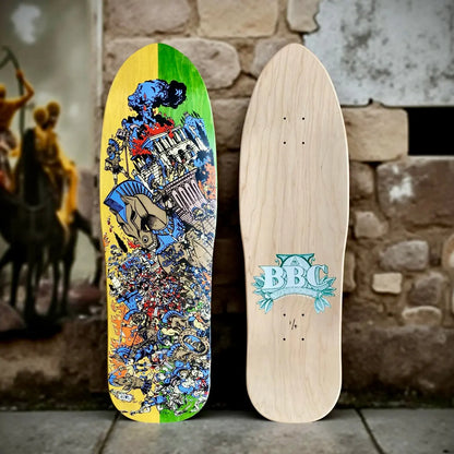 BBC Troy Chason ‘Horse of Troy’ 9.5”x32” HAND-PAINTED, LIMITED EDITION Brand-X Skateboards