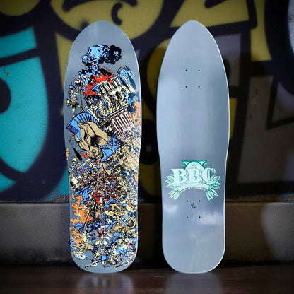 BBC Troy Chason ‘Horse of Troy’ 9.5”x32” HAND-PAINTED, LIMITED EDITION Brand-X Skateboards