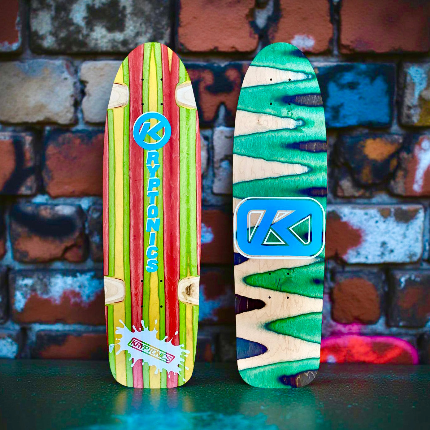 Kryptonics ONE-OF-A-KIND & HAND-PAINTED CRUISER Deck or Complete 8.5”x31” (1 of 1) - Get it from Bo