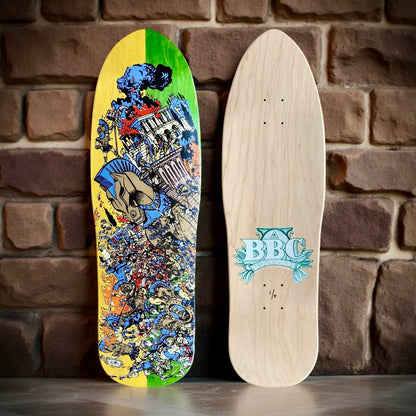 BBC Troy Chason ‘Horse of Troy’ 9.5”x32” HAND-PAINTED, LIMITED EDITION Brand-X Skateboards