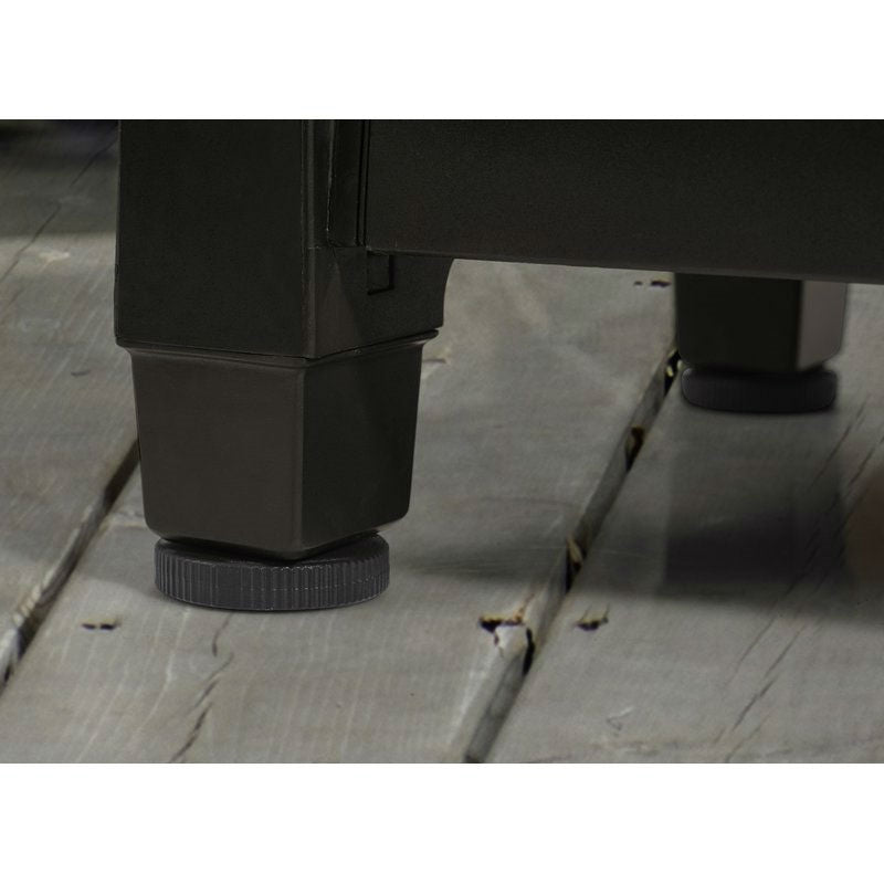 Outdoor Grill Party Caster Bar Serving Cart with Storage Dark Brown FastFurnishings