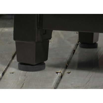 Outdoor Grill Party Caster Bar Serving Cart with Storage Dark Brown FastFurnishings