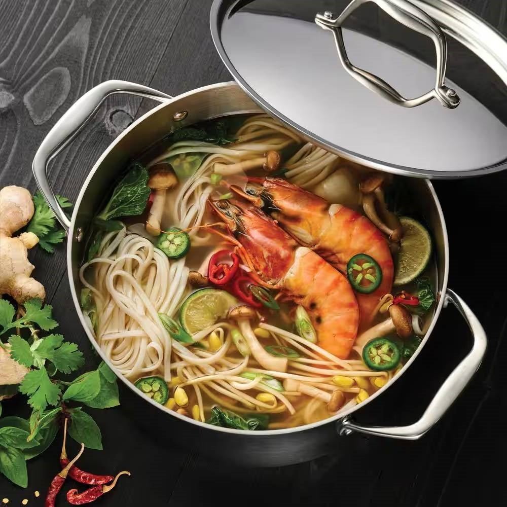 Stainless Steel Tri-Ply Clad 5-Quart Dutch Oven with Lid FastFurnishings