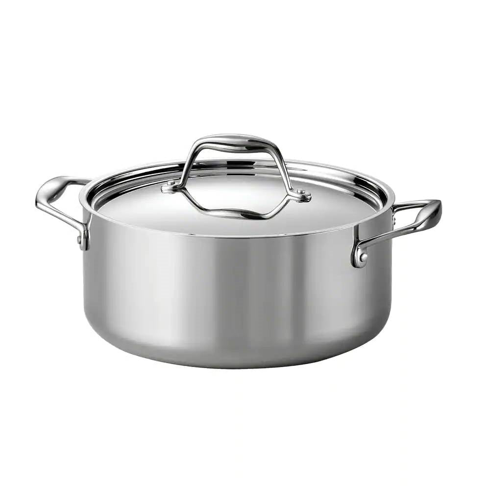 Stainless Steel Tri-Ply Clad 5-Quart Dutch Oven with Lid FastFurnishings