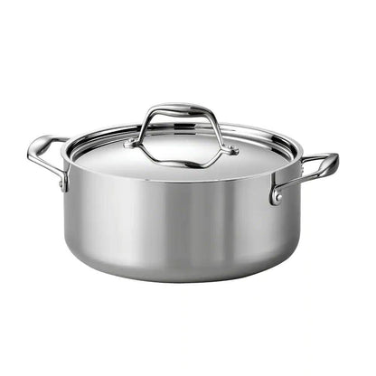 Stainless Steel Tri-Ply Clad 5-Quart Dutch Oven with Lid FastFurnishings