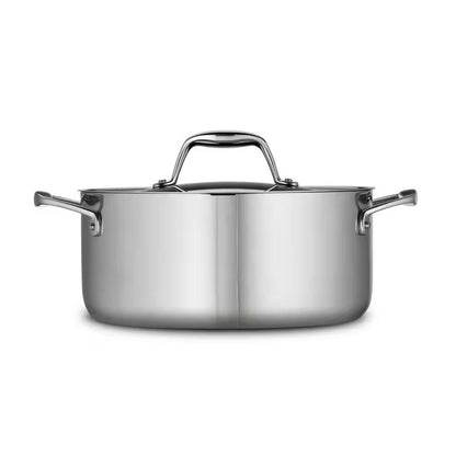 Stainless Steel Tri-Ply Clad 5-Quart Dutch Oven with Lid FastFurnishings