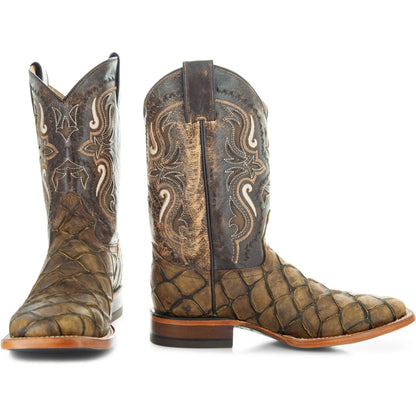 Soto Boots Men's Pirarucu Print Cowboy Boots H4015 Soto Boots