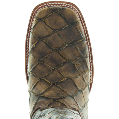 Soto Boots Men's Pirarucu Print Cowboy Boots H4015 Soto Boots
