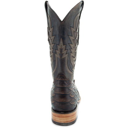Soto Boots Mens Brown Python Print Boots H50032 Soto Boots