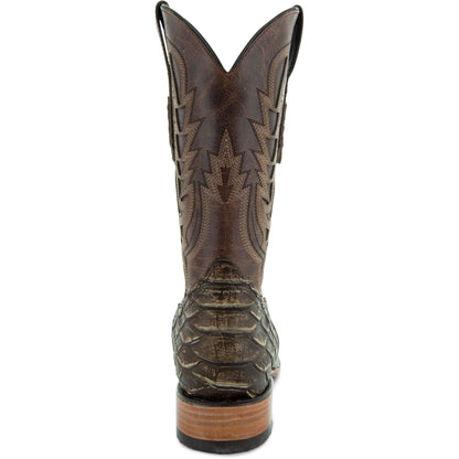 Soto Boots Mens Tan Python Print Boots H50032 Soto Boots