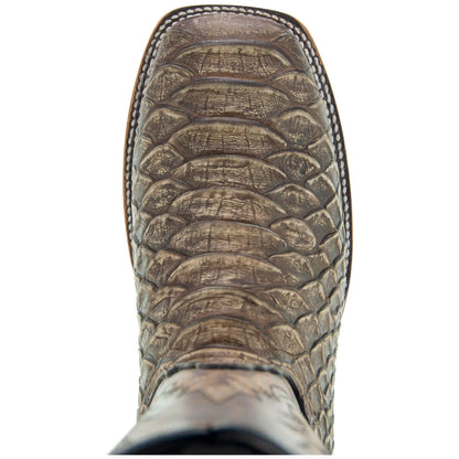 Soto Boots Mens Tan Python Print Boots H50032 Soto Boots