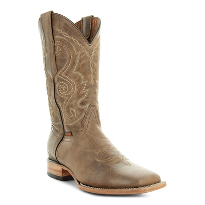 Soto Boots Mens Tan Broad Square Toe Cowboy Boot H50036 Soto Boots