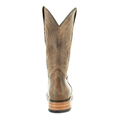 Soto Boots Mens Tan Broad Square Toe Cowboy Boot H50036 Soto Boots