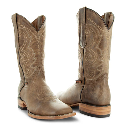 Soto Boots Mens Tan Broad Square Toe Cowboy Boot H50036 Soto Boots