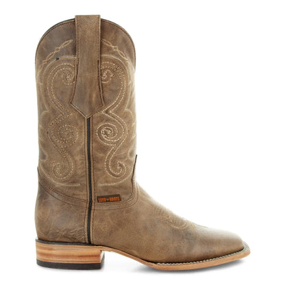 Soto Boots Mens Tan Broad Square Toe Cowboy Boot H50036 Soto Boots