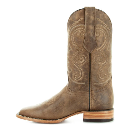 Soto Boots Mens Tan Broad Square Toe Cowboy Boot H50036 Soto Boots