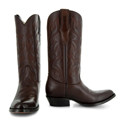Cowboy Dress Boots | Mens Classic Round-Toe Boots (H7001-Brown) Soto Boots