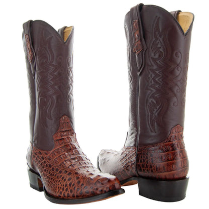 Soto Boots Men's Gator Tail Print Cowboy Boots Cognac (H7006) Soto Boots