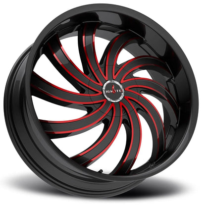 Flame Gloss Black Candy Red Milled Ignite