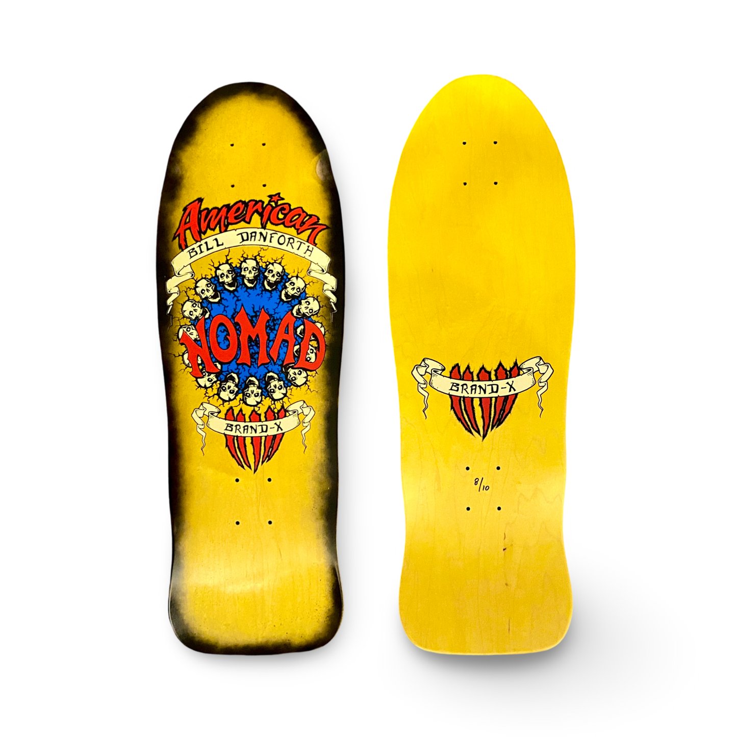 Bill Danforth Circle of Skulls 10”x30” Limited Edition, HAND PAINTED Deck - Get it from Bo