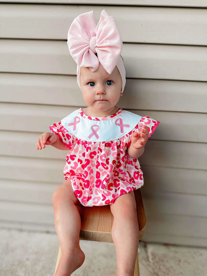 October awareness embroidery Romper - Get it from Bo