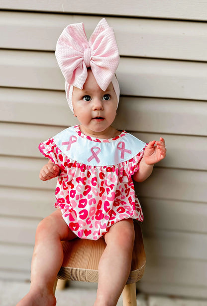 October awareness embroidery Romper - Get it from Bo