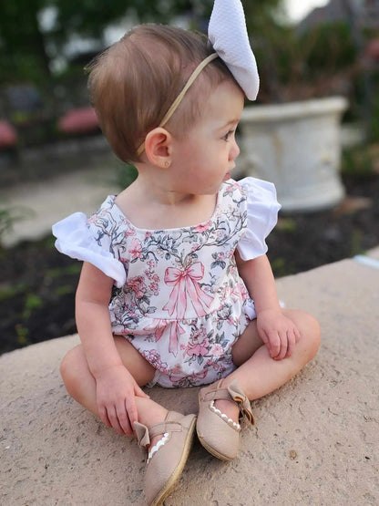 Floral bows ruffle romper - Get it from Bo