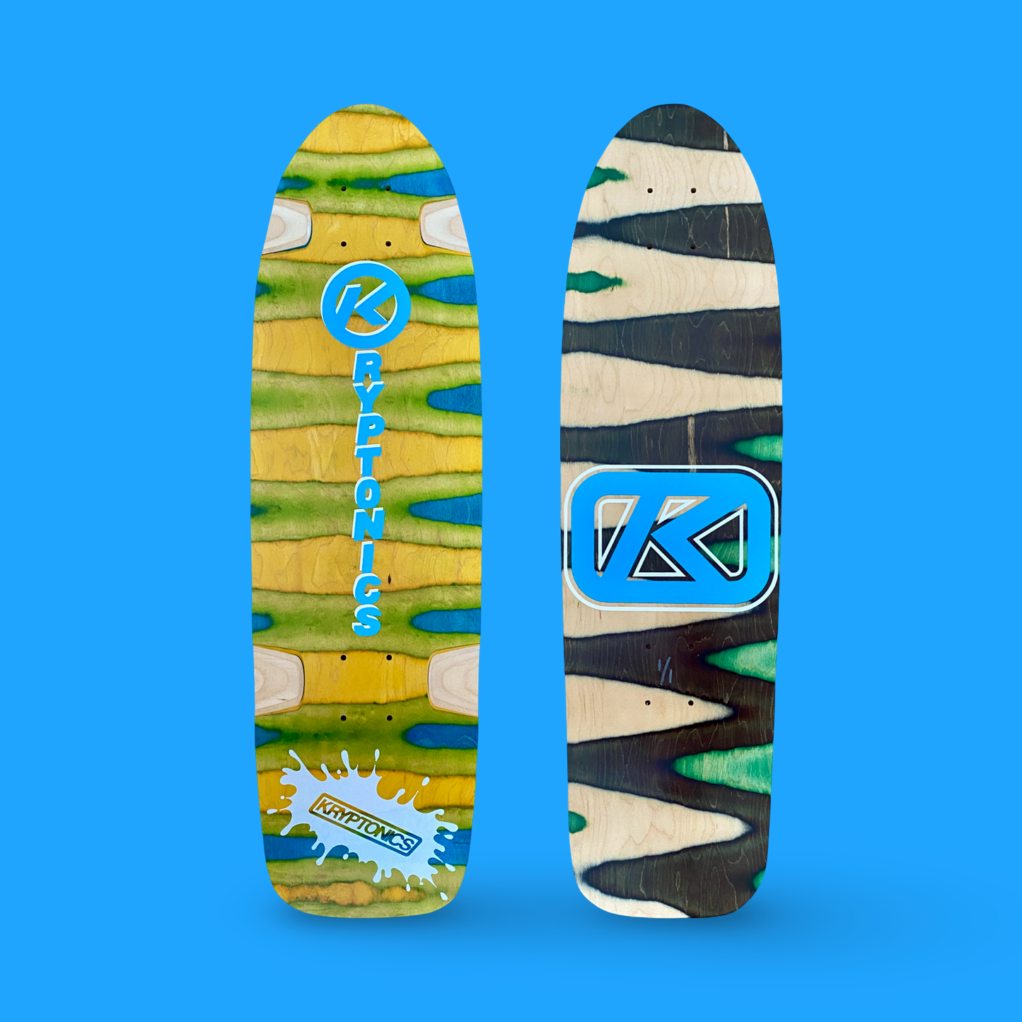 Kryptonics ONE-OF-A-KIND & HAND-PAINTED CRUISER Deck or Complete 8.5”x31” (1 of 1) - Get it from Bo