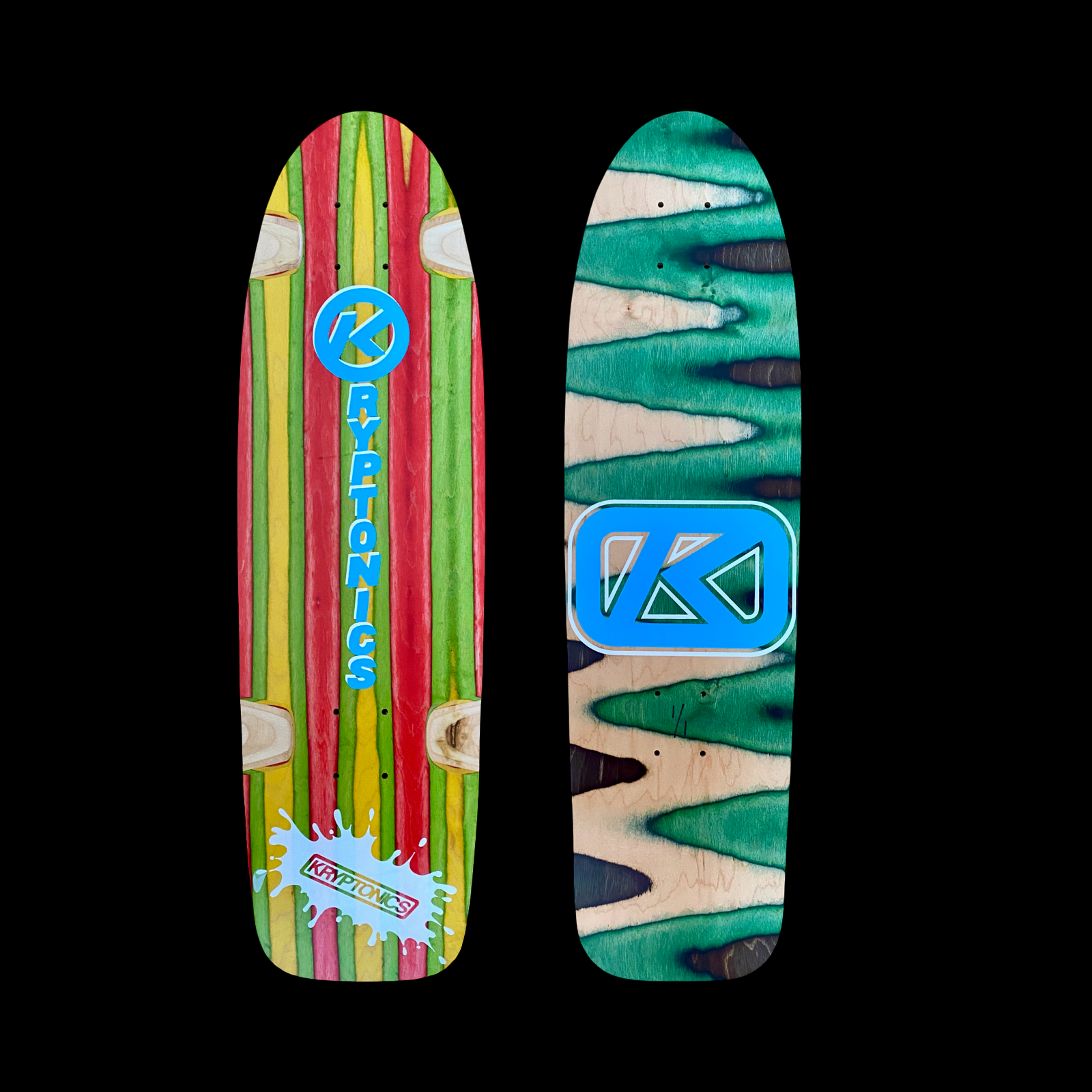 Kryptonics ONE-OF-A-KIND & HAND-PAINTED CRUISER Deck or Complete 8.5”x31” (1 of 1) - Get it from Bo