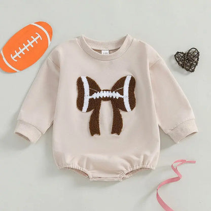 Football bows sweater romper - Get it from Bo