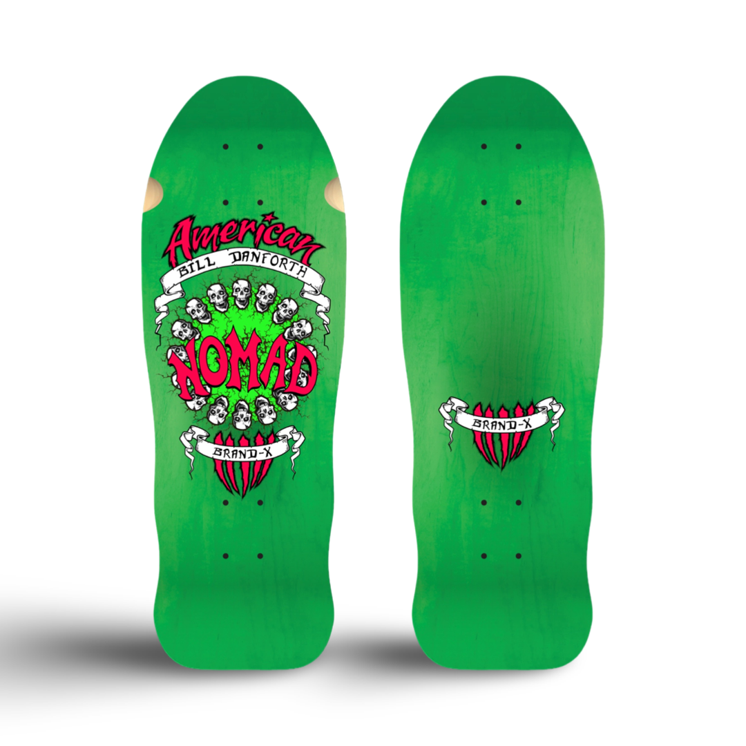 Bill Danforth Circle of Skulls 10”x30” Limited Edition, HAND PAINTED Deck - Get it from Bo