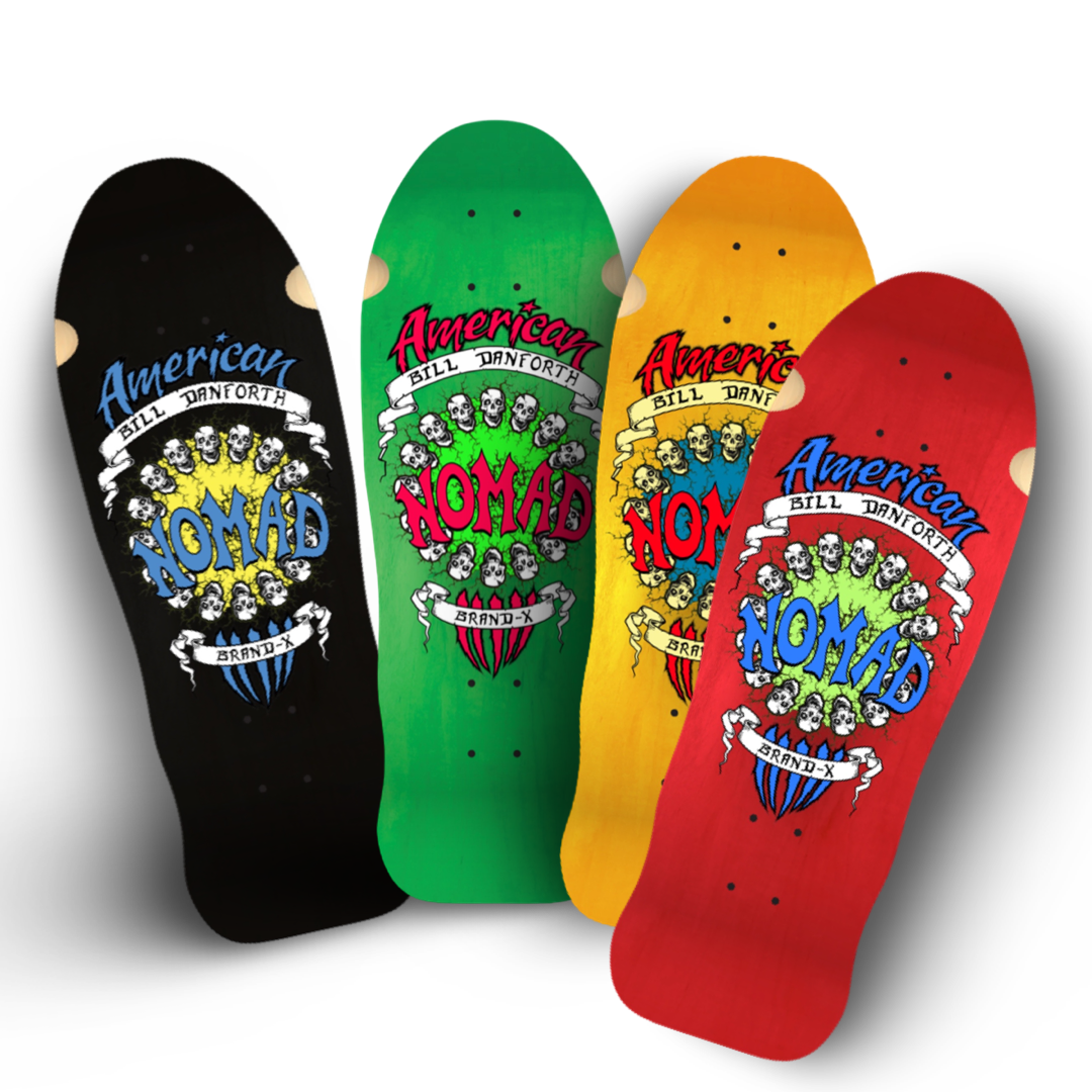 Bill Danforth Circle of Skulls 10”x30” Limited Edition, HAND PAINTED Deck - Get it from Bo