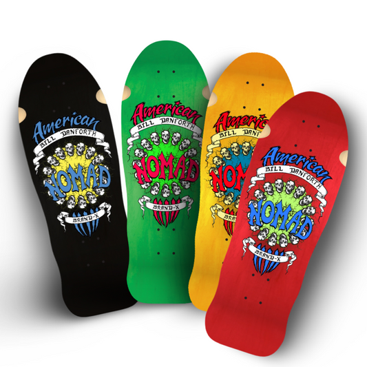 Bill Danforth Circle of Skulls 10”x30” Limited Edition, HAND PAINTED Deck - Get it from Bo