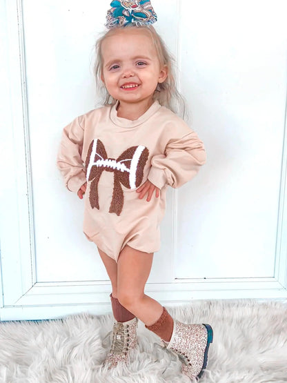 Football bows sweater romper - Get it from Bo