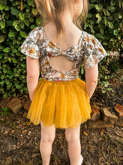 Vintage floral bow back leotard - Get it from Bo