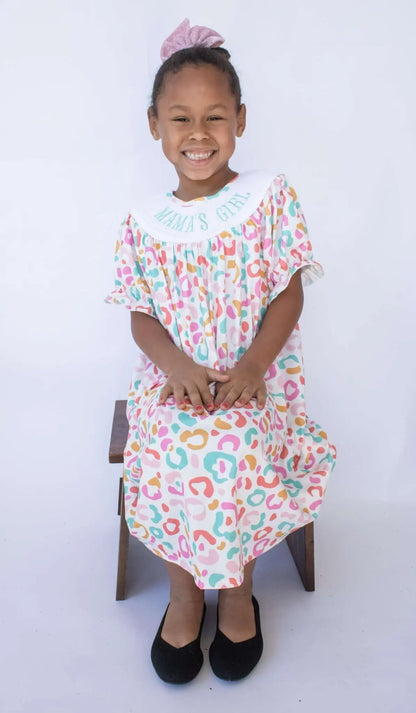 Smocked Mamas girl summer leopard Dress - Get it from Bo